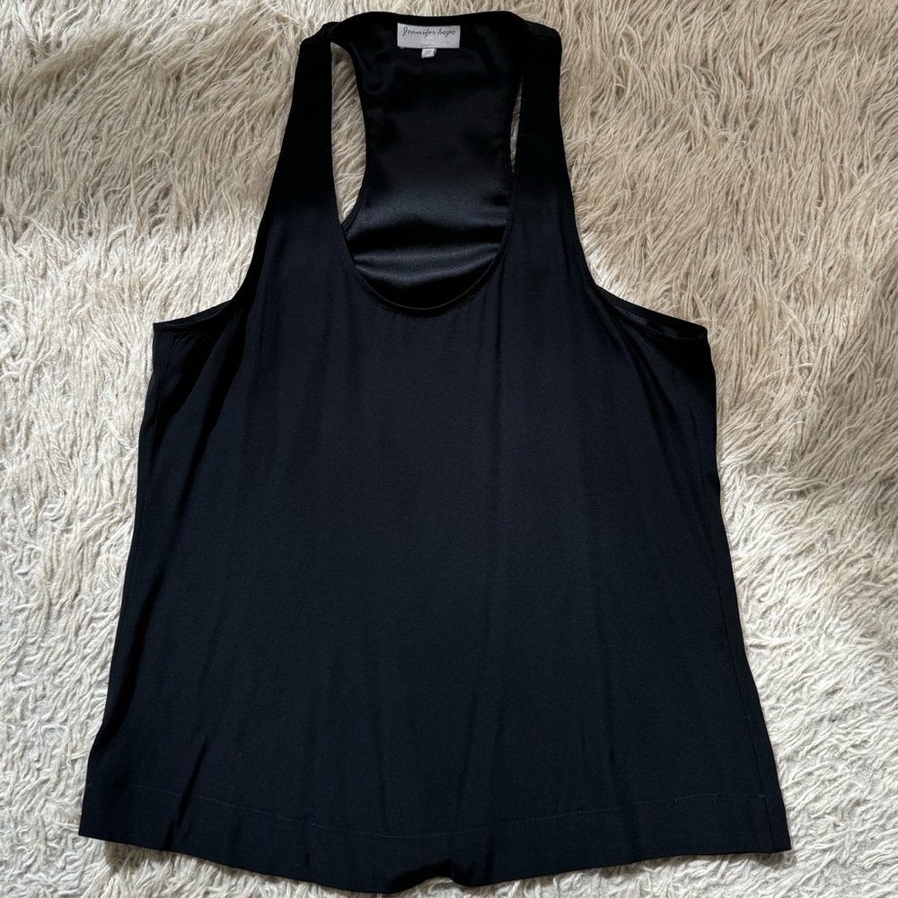 Jennifer Hope silk racer-back sleeveless top